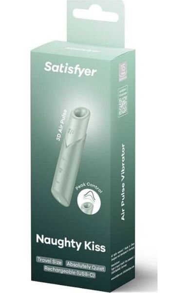 Clitorisstimulator Satisfyer Naughty Kiss in muntkleur, in lippenstiftvorm