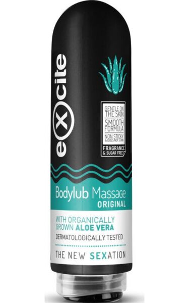 Fles Excite Bodylub Aloe Vera massagegel van 200 ml