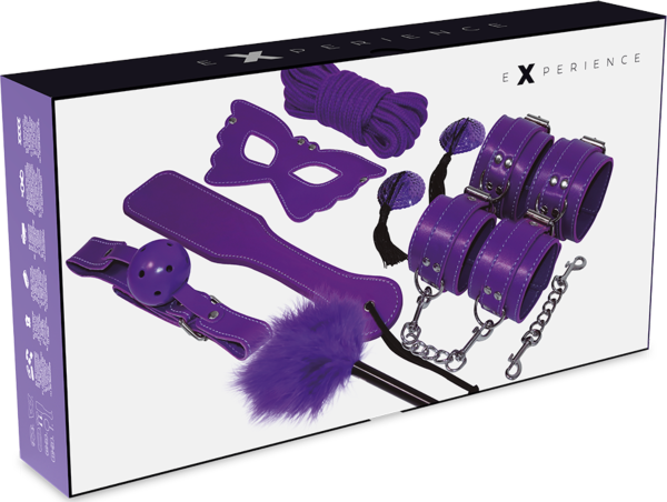 Lila bondageset Experience BDSM Fetish Kit Purple Series met accessoires