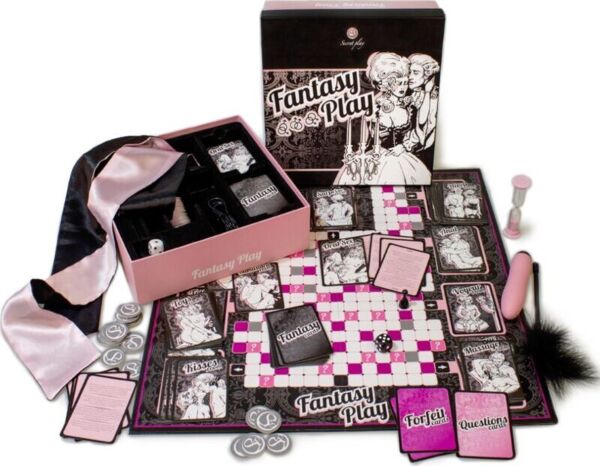 Erotisch bordspel Secret Play Fantasy Play met bord, kaarten en accessoires