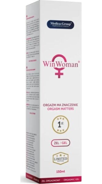 Verpakking van 150 ml van de intiemgel WinWoman Gel van Medica Group