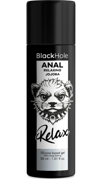 Anaal glijmiddel Black Hole Anal Relaxing met jojoba, verkrijgbaar in 30 ml en 100 ml