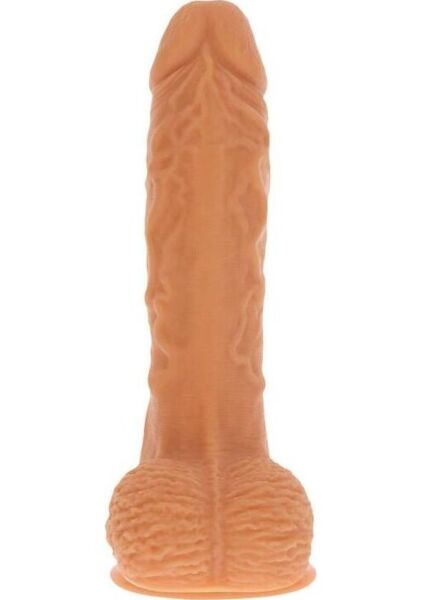 Vibrerende dildo Get Real Naked Rotating van huidkleurige siliconen, met zuignap