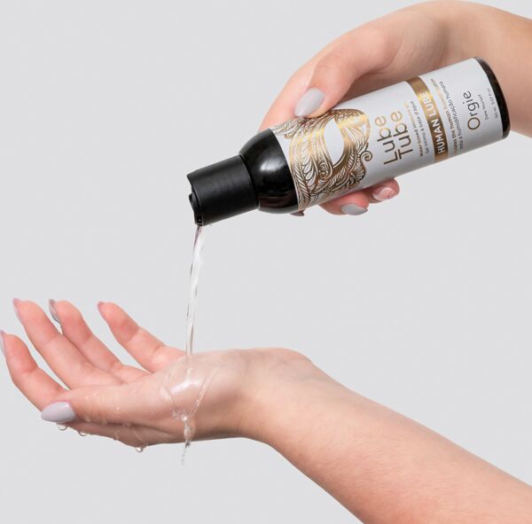 Verpakking van Orgie Human Lube 150 ml, intieme gel op waterbasis
