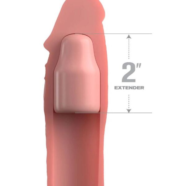 Penisverlenger sleeve Pipedream Fantasy X-Tensions Elite van silicone, met verlenger en band voor de testikels