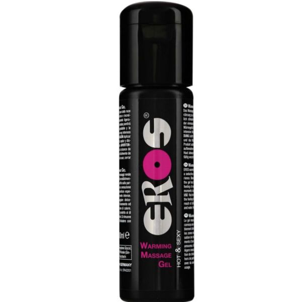 Fles van 100 ml van de Eros Classic Warming Massage Gel massagegel