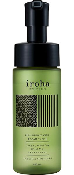 Schuimende intiemzeep Iroha Intimate Care Wash, fles met pompje van 150 ml