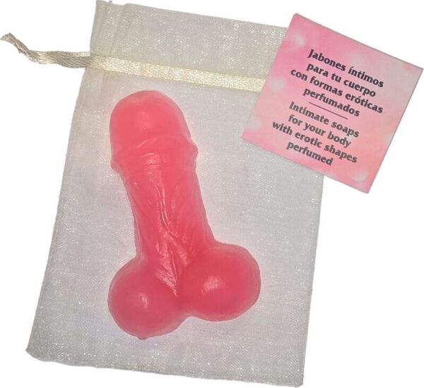 Roze Diablo Picante zeep in de vorm van een penis