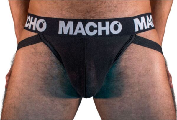 Zwarte, semitransparante jockstrap Macho Underwear MX25NN