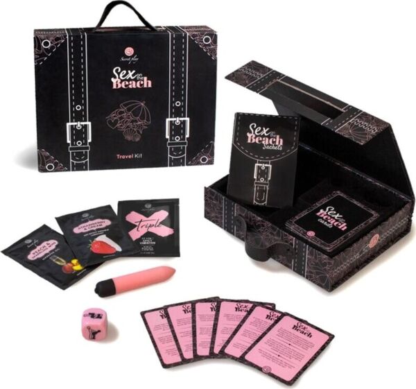 Erotisch spel Secret Play Sex on the Beach Travel Kit met kaarten en accessoires