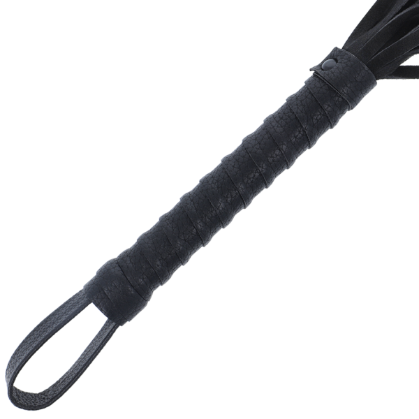 Zwarte bondage zweep Darkness met handvat