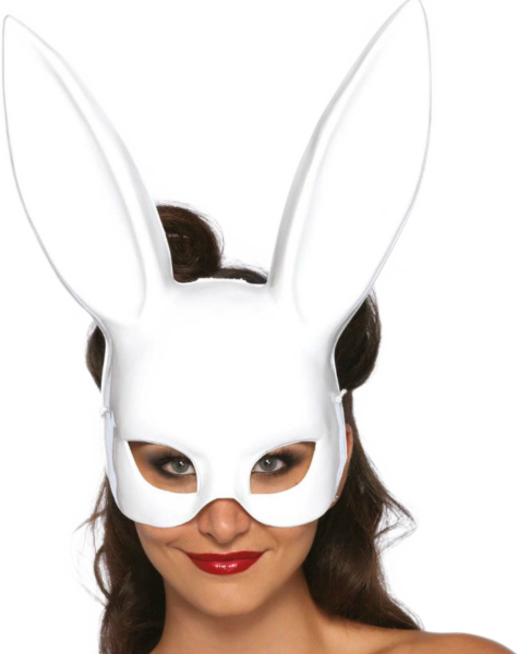 Konijnenmasker Leg Avenue Masquerade Bunny Rabbit, met lange oren en elastiek