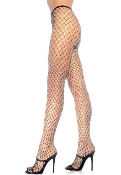 Netpanty Leg Avenue Xena Diamond Tights in zwart, met wijd ruitnet