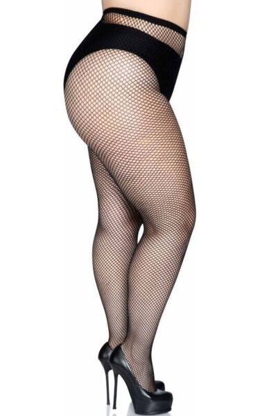 Leg Avenue Risa netpanty in maat Queen, kleur zwart