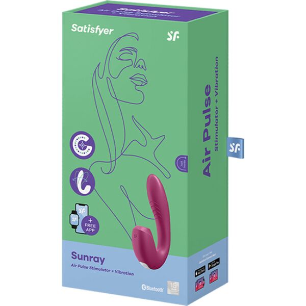 Satisfyer Sunray rabbitvibrator met clitorisstimulator met luchtdrukgolven