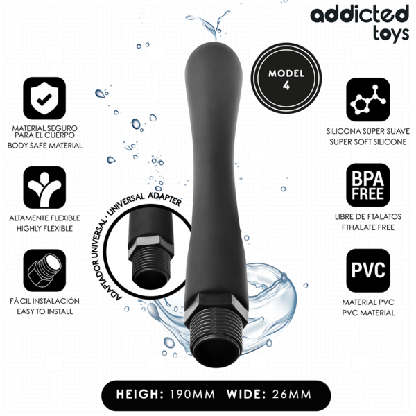 Anaaldouche Addicted Toys Model 4 met universele adapter