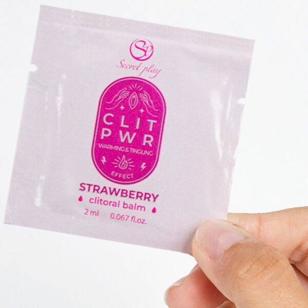 Monodosis-sachet clitorisgel Secret Play Clit Pwr Aardbei van 2 ml