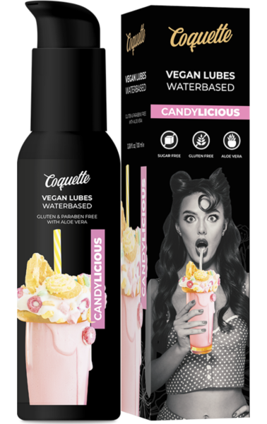 Glijmiddel met smaak op waterbasis Coquette Chic Desire in een airless flacon van 100 ml