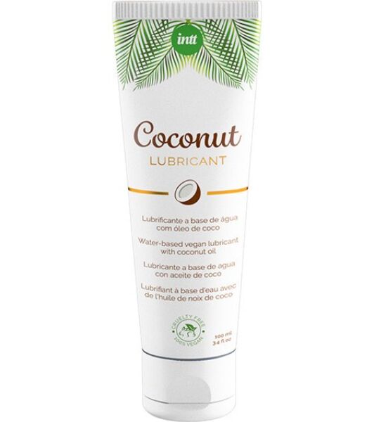 Flacon van 100 ml met het glijmiddel op waterbasis INTT Vegan Coconut