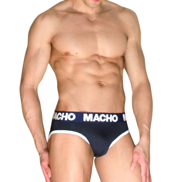 Heren slip Macho Klassiek Marineblauw, met push-up cup bij het kruis
