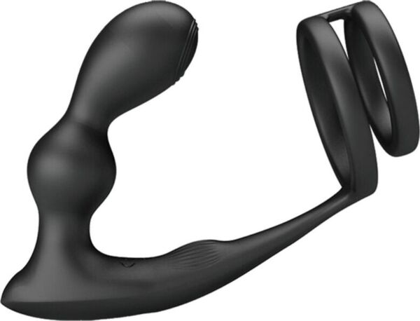 Cockring met vibrerende buttplug Pretty Love Marshall en de bijbehorende afstandsbediening