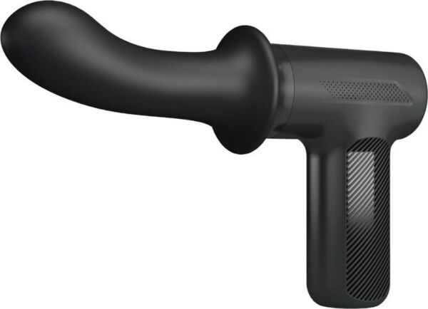 Massagepistool Pretty Love BW-055029 in zwart, met siliconen kop