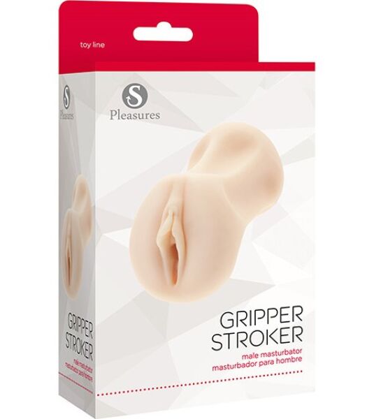 Masturbator S Pleasures Gripper Stroker in de kleur vanille