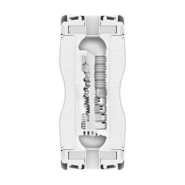 Masturbator Tenga Dual Sensation Cup Extremes, cup met twee kanten in wit en zwart