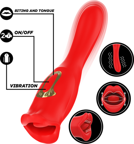 Clitorisvibrator MIA Siena in de vorm van een rode mond