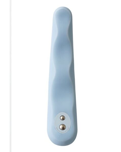 Lichtblauwe Iroha Minamo vibrator met golfreliëf