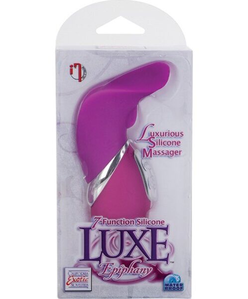 Roze Calexotics Luxe Epiphany mini-vibrator met een platte, licht golvende kop