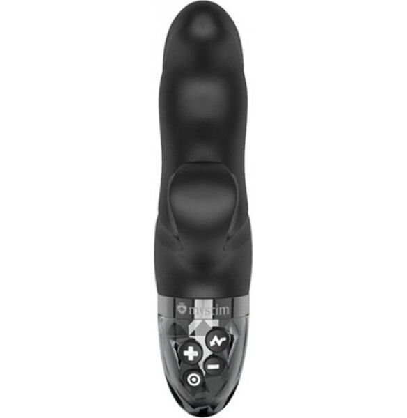 Mystim Hop Hop Bob Black rabbitvibrator met e-stimfunctie, in het zwart