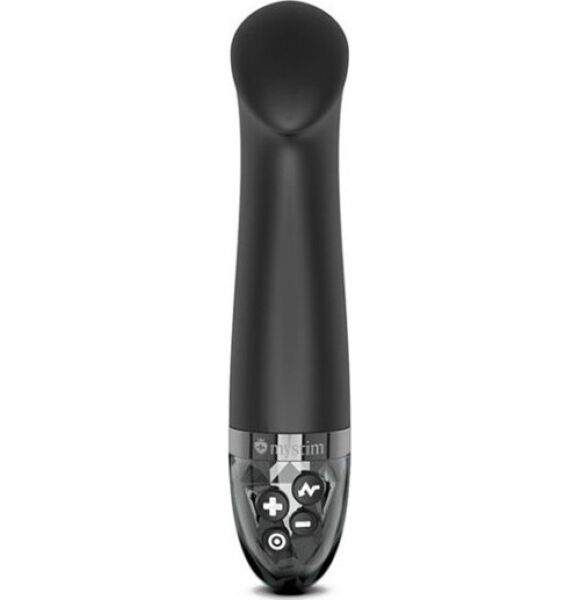 E-stim vibrator Mystim Right on Ron Black, van zwarte siliconen en in G-spotvorm