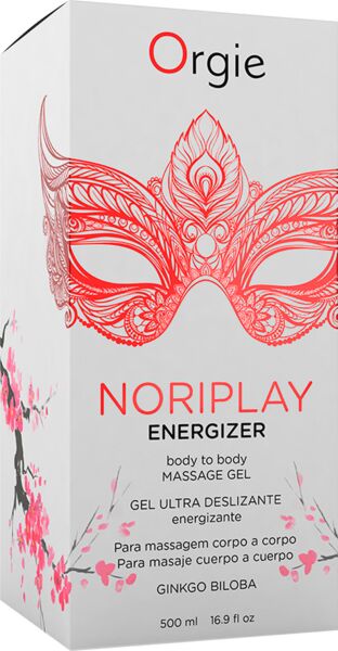 Fles van 500 ml met Nuru massagegel Orgie Noriplay Energizer