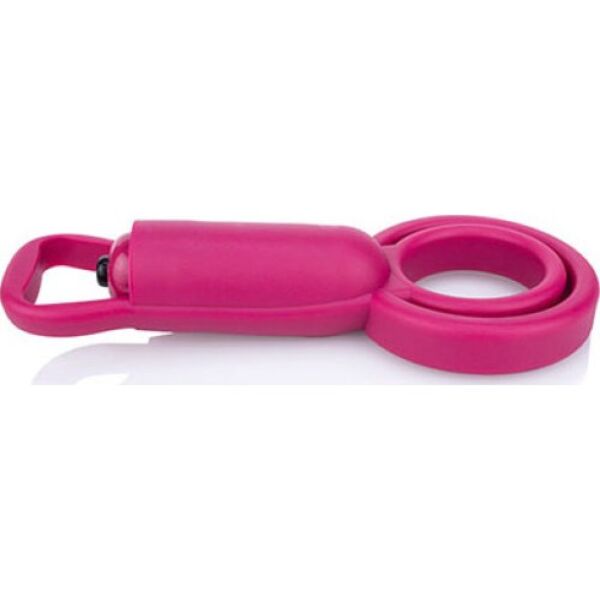 Vibrerende cockring Screaming O OmegO in bordeauxrood, met twee ringen en de bullet vibrator