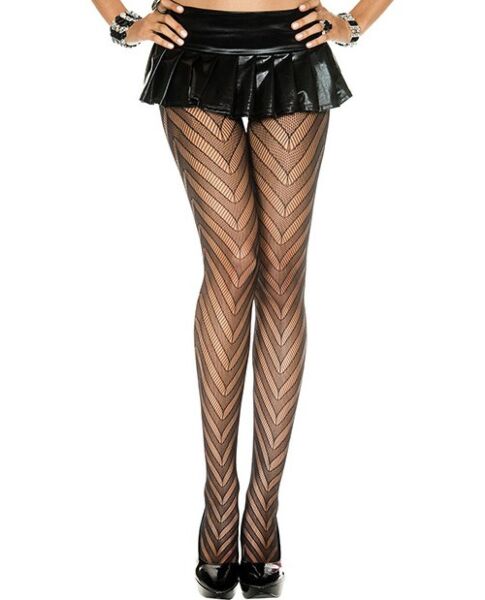 Zwarte panty Music Legs spikes-motief