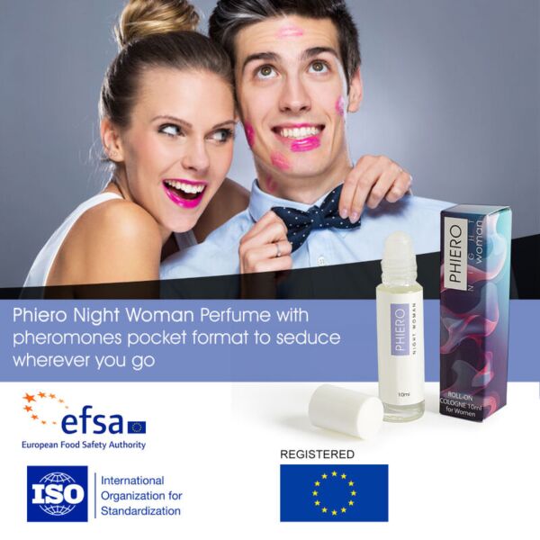 Parfum met feromonen Phiero Night Woman van 500Cosmetics, roll-on van 10 ml