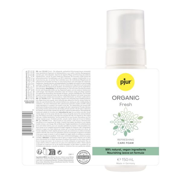 Fles intiemreiniger (schuim) Pjur Organic Fresh van 150 ml