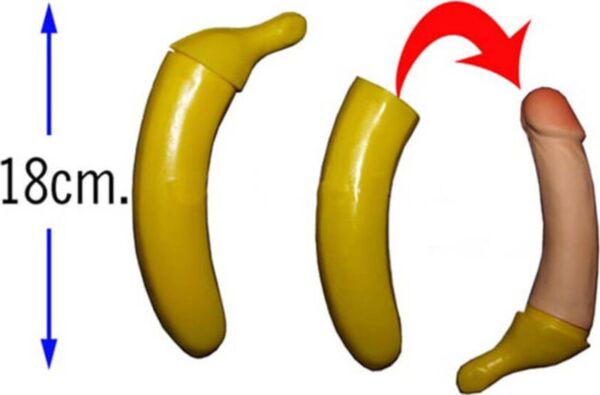 Diablo Picante Bananen Penis met verrassing, grappig feestaccessoire