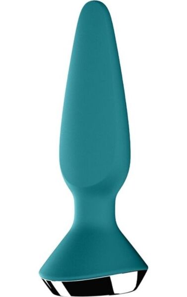 Vibrerende buttplug Satisfyer Plug-ilicious 1, met conische vorm en brede basis