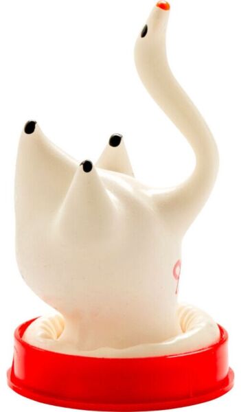 Decoratief fopcondoom Condomerie Handpainted Swan, met de hand beschilderd met een zwaan