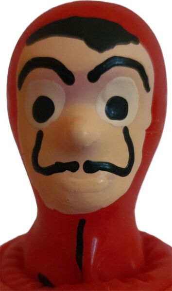 Handgeschilderde fopcondoom Condomerie Masker Dali, gedecoreerde fopcondoom
