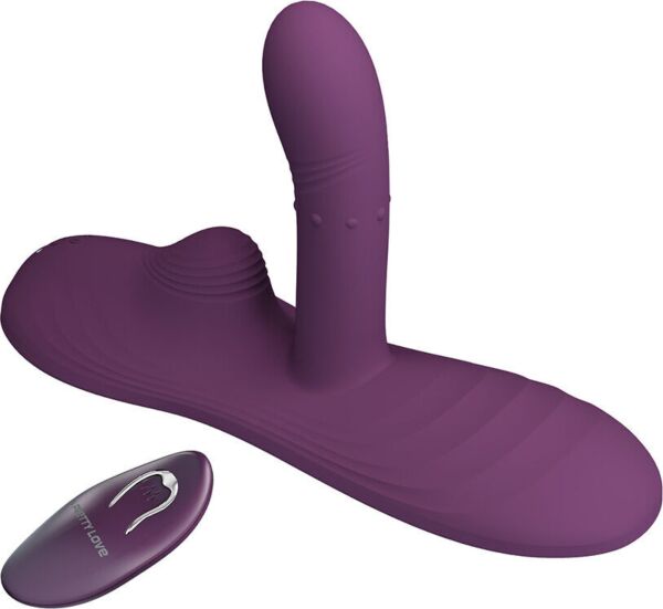 Hands-free vibrator Pretty Love Luka Sit-Down, met siliconen basis om op te zitten