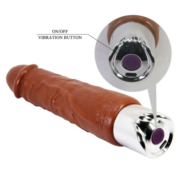Realistische vibrator Pretty Love PRO 23,5 cm in het bruin