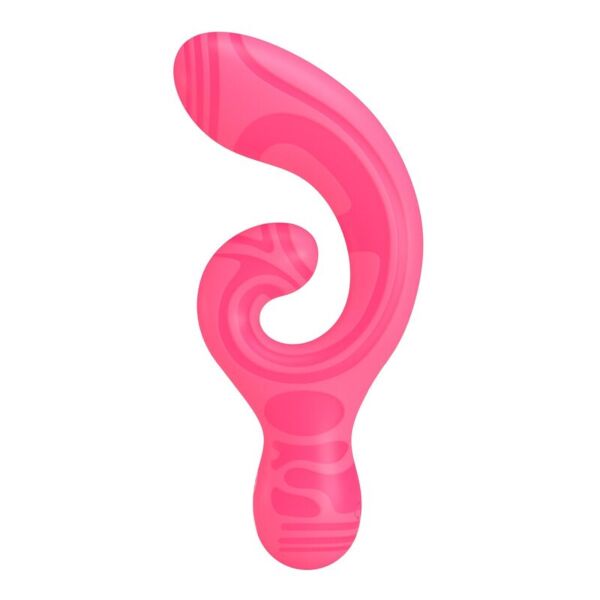 Wand vibrator met twee uiteinden Pretty Love Verity, roze en gebogen