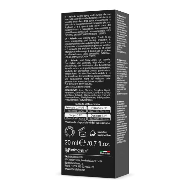 Relaxerende anaalspray IntimateLine RelaxAn van 20 ml
