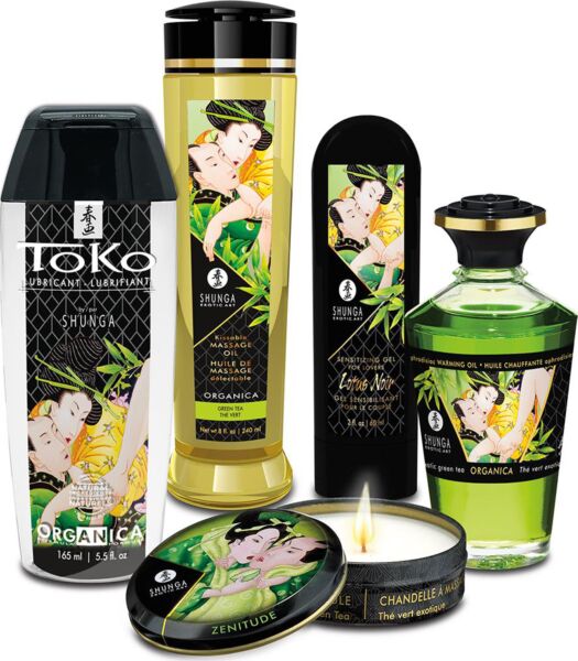 Shunga Garden of Edo set met de vijf producten en de verpakking