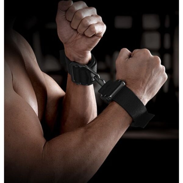 Handboeien Pipedream SR Command Heavy Duty Cuffs van nylon band met roestvrijstalen ringen