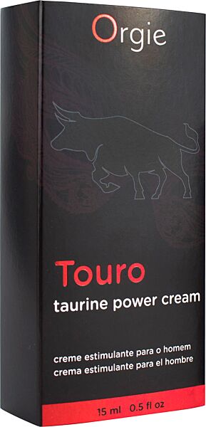 Verpakking van 15 ml stimulerende crème Orgie Touro