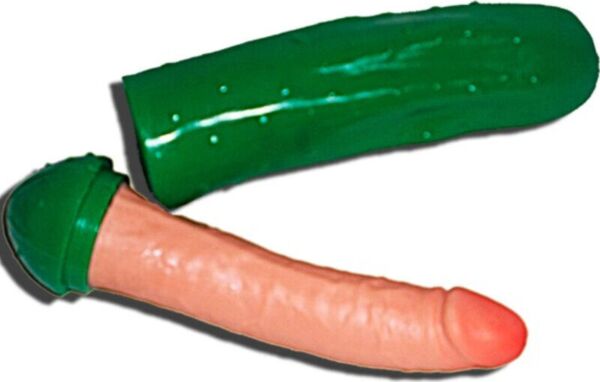 Kunststof komkommer met verborgen penis Diablo Picante Penis Cucumber